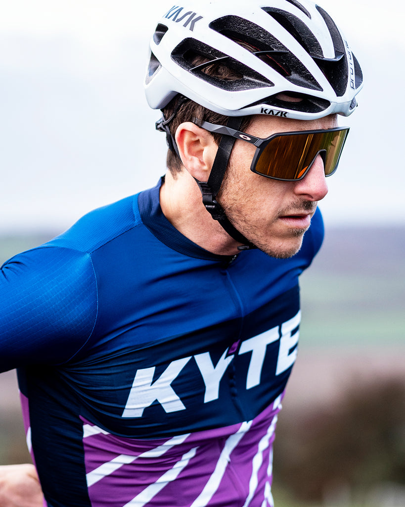 KYTE Cadence Pro Short Sleeve Jersey - Navy / Purple