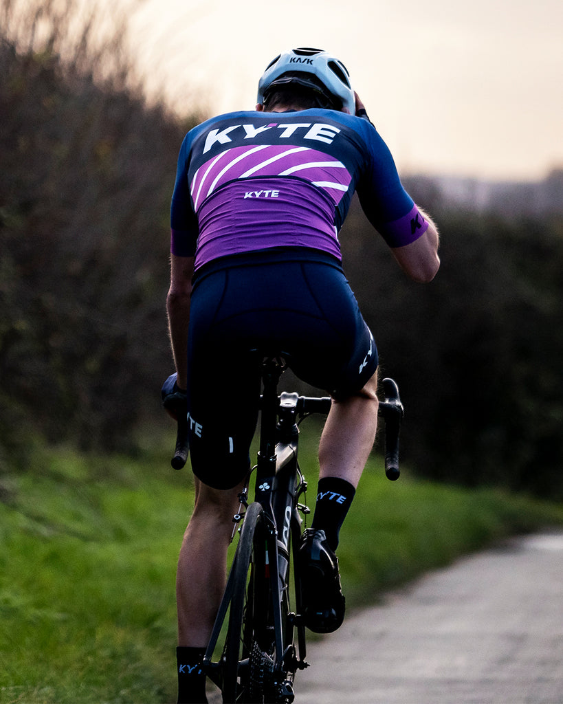 KYTE Cadence Pro Short Sleeve Jersey - Navy / Purple