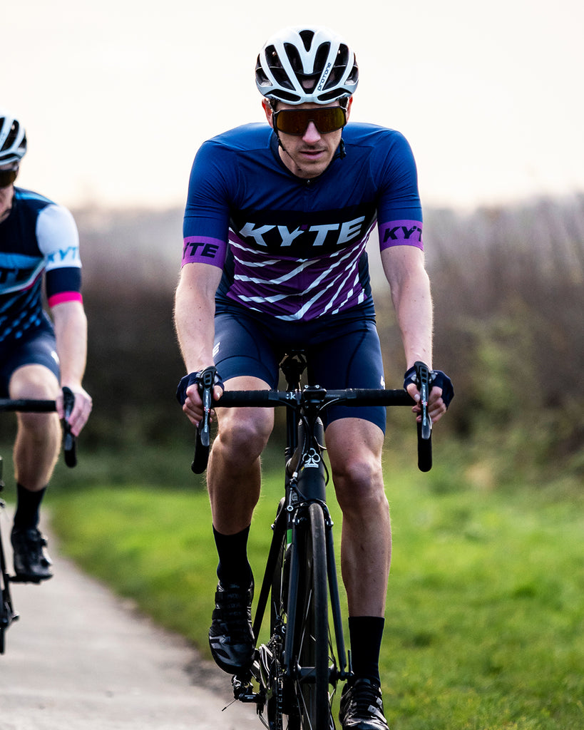 KYTE Cadence Pro Short Sleeve Jersey - Navy / Purple