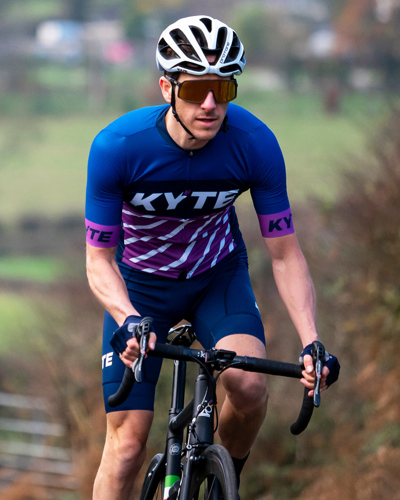 KYTE Cadence Pro Short Sleeve Jersey - Navy / Purple