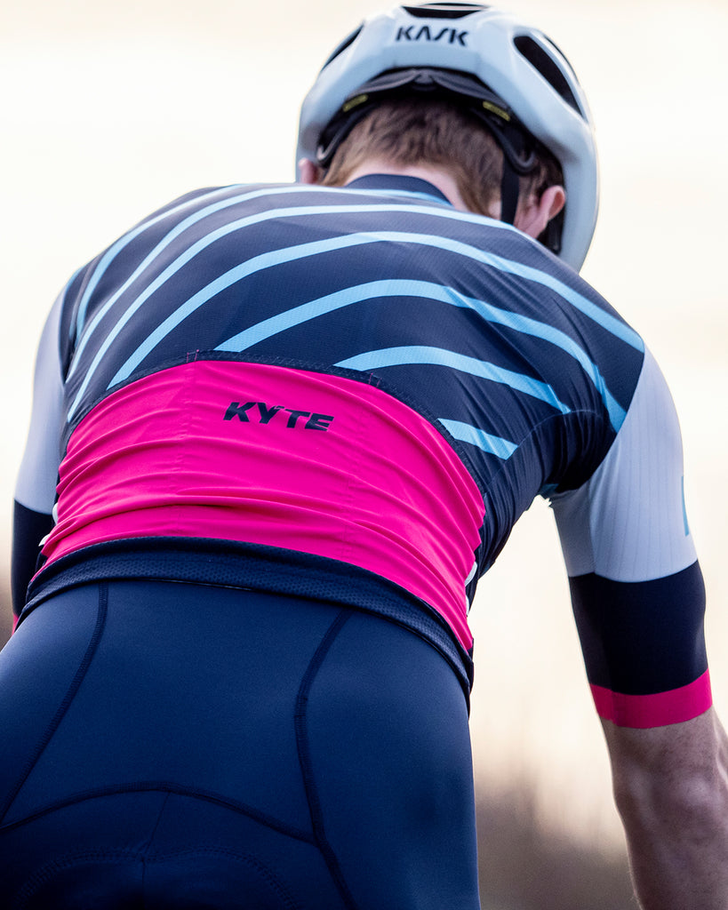 KYTE Cadence Pro Short Sleeve Jersey - Cyan / Navy