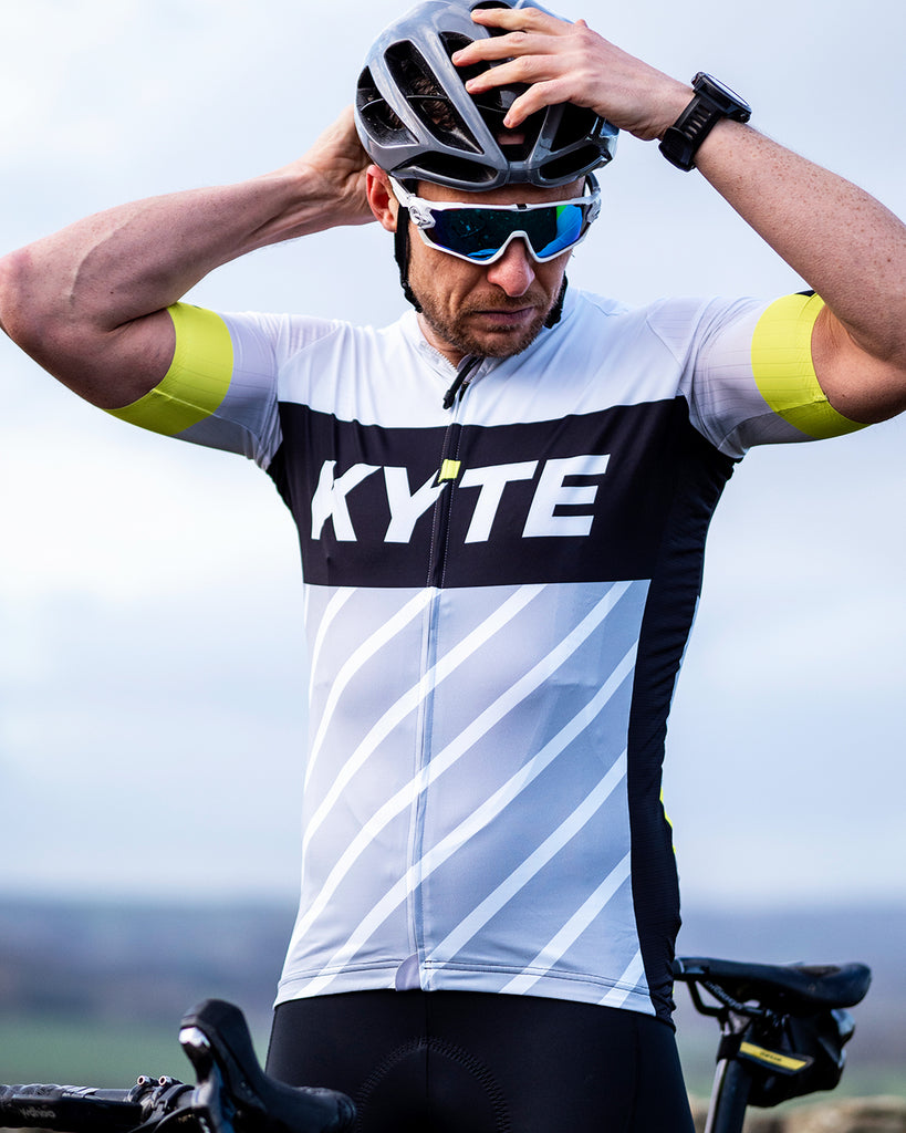 KYTE Cadence Pro Short Sleeve Jersey - White / Grey