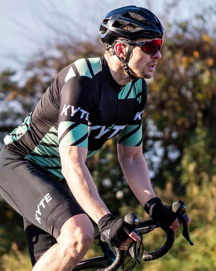 KYTE Carbon Short Sleeve Jersey - Black / Green