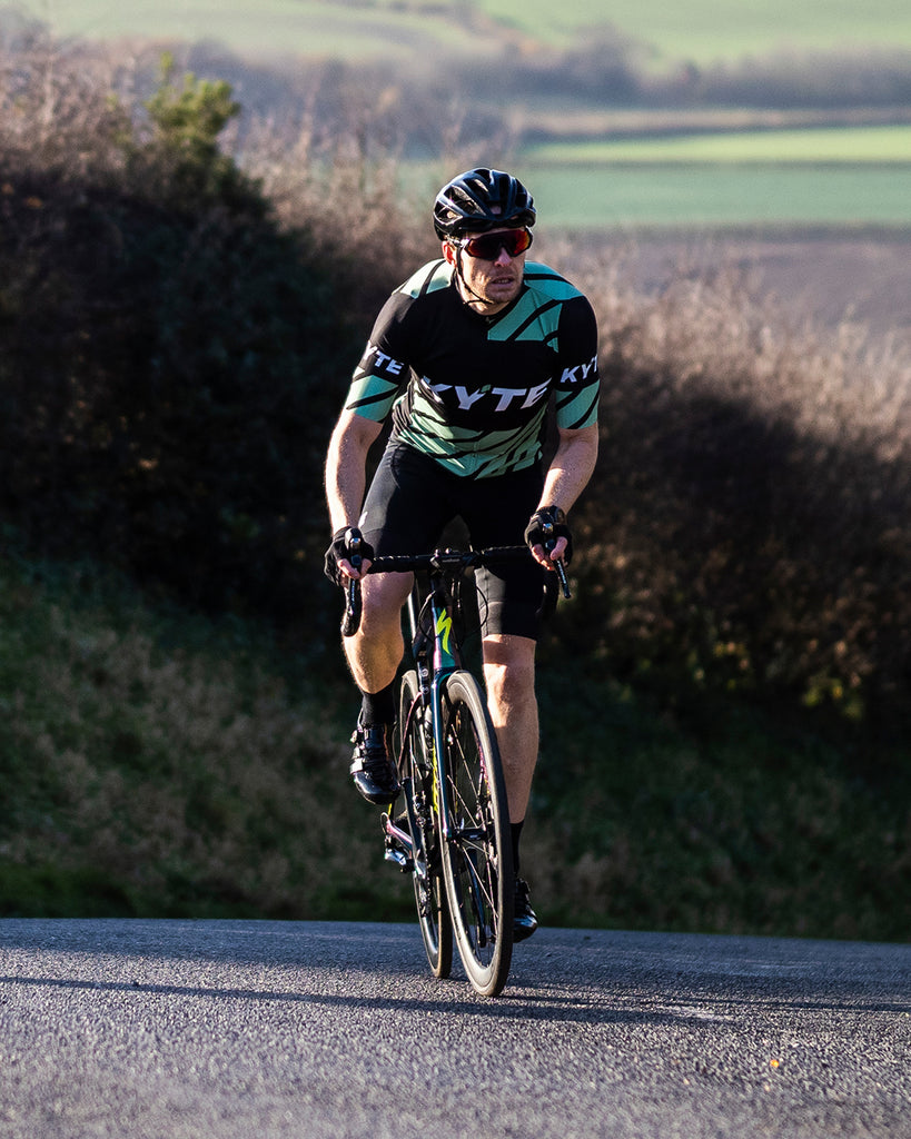 KYTE Carbon Short Sleeve Jersey - Black / Green