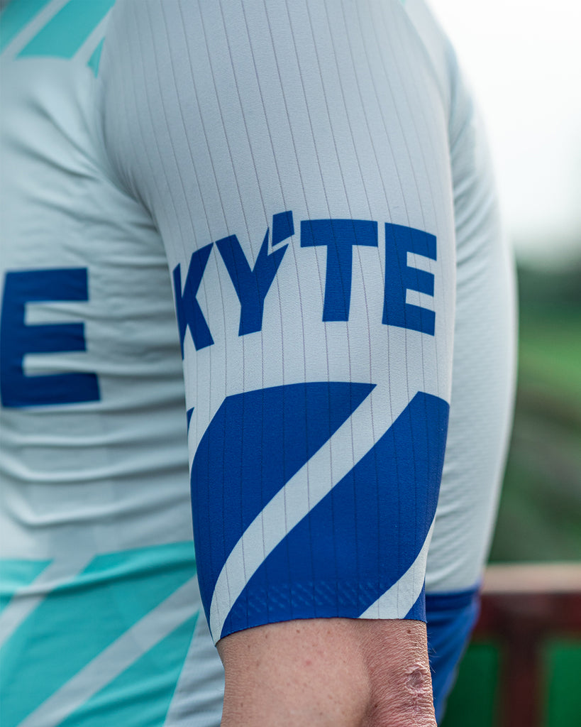 KYTE Carbon Short Sleeve Jersey - Bone / Ocean