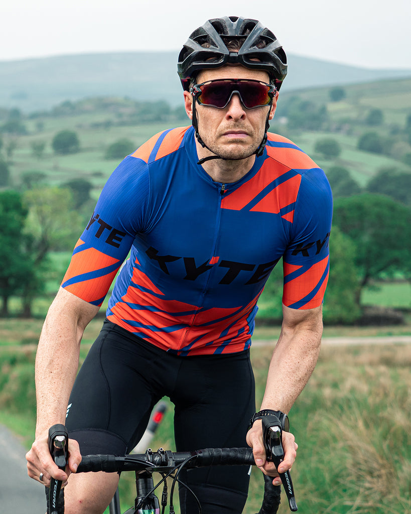 KYTE Carbon Short Sleeve Jersey - Purple / Orange