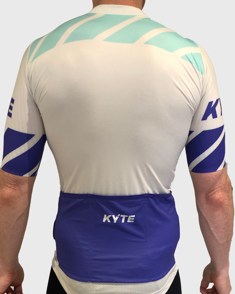 KYTE Carbon Short Sleeve Jersey - Bone / Ocean