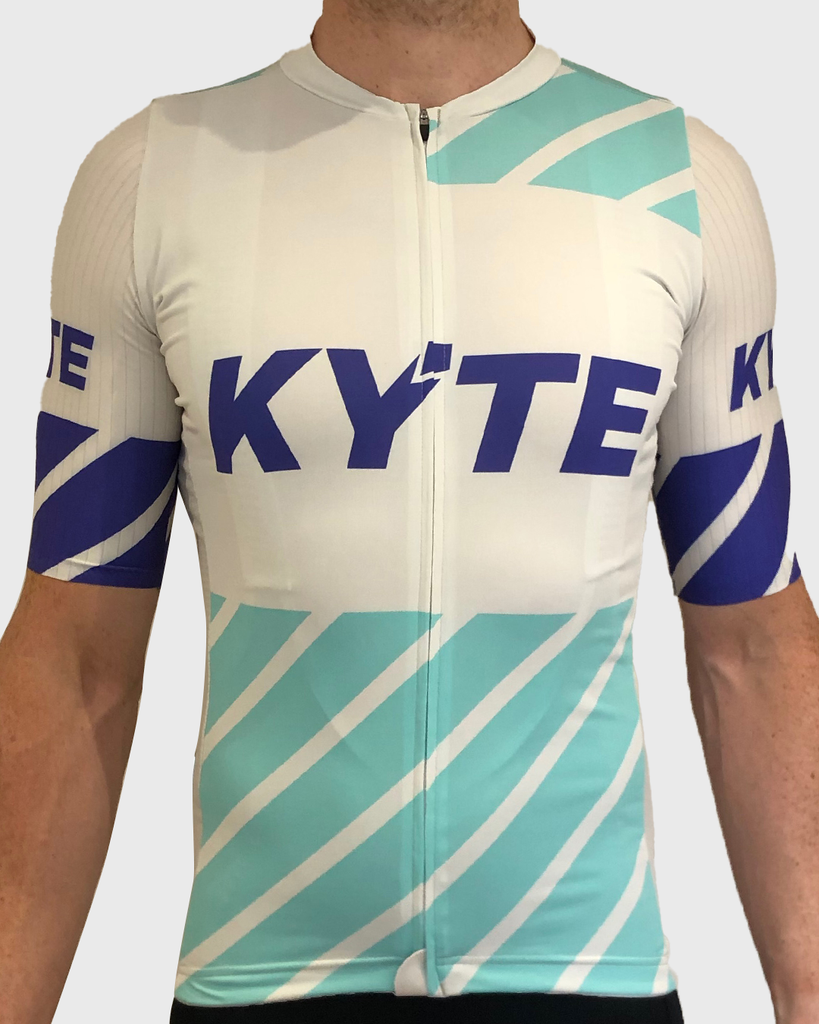 KYTE Carbon Short Sleeve Jersey - Bone / Ocean