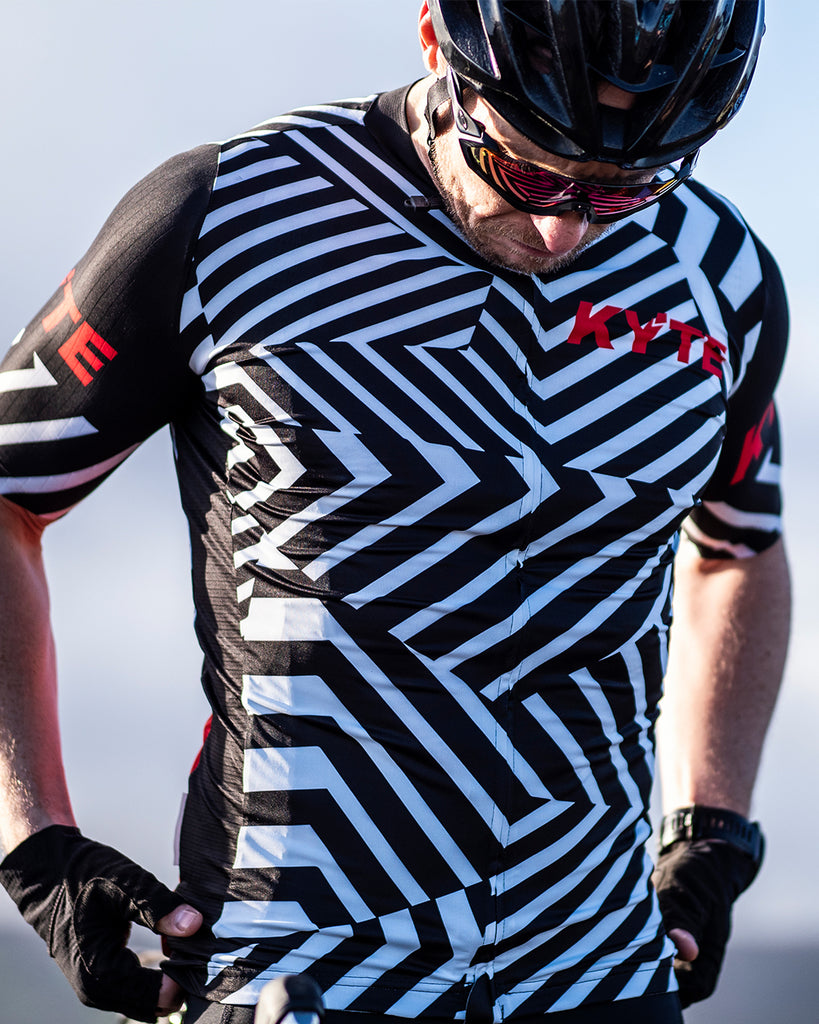 KYTE Glitch Short Sleeve Jersey - Black / White