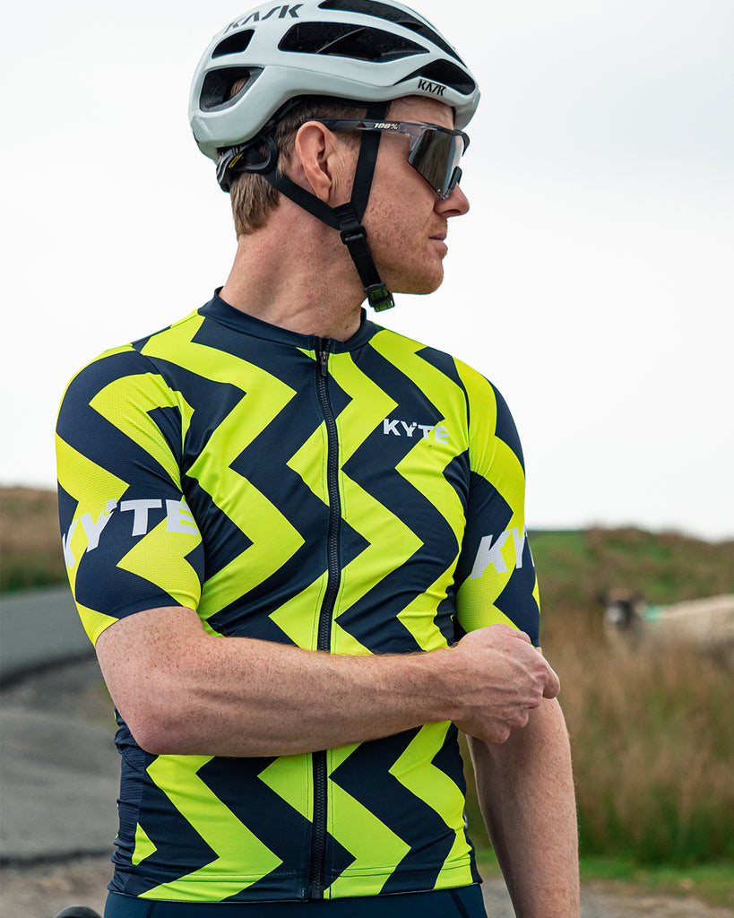 KYTE Jazz Short Sleeve Jersey - Fluro / Navy