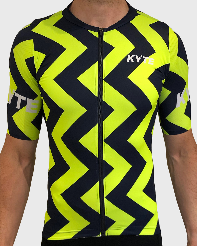 KYTE Jazz Short Sleeve Jersey - Fluro / Navy