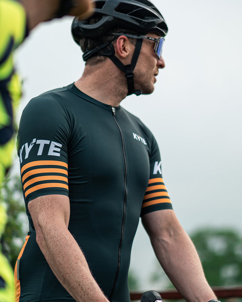 KYTE Race Short Sleeve Jersey - Green / Orange