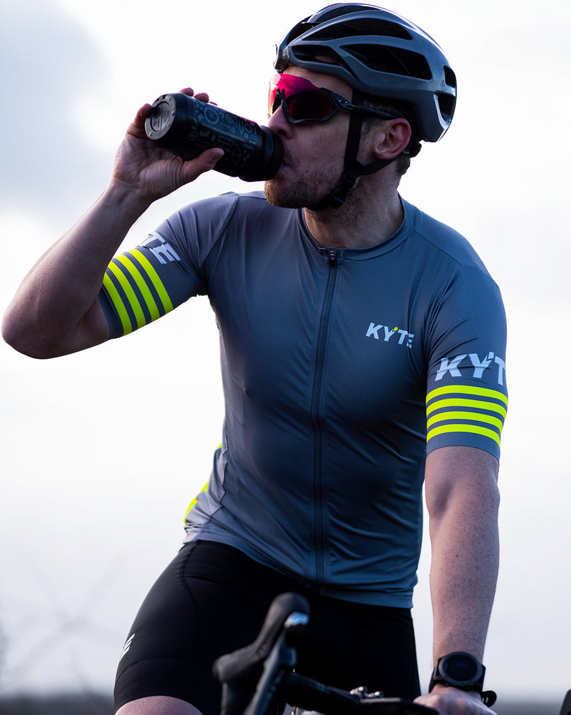 KYTE Race Short Sleeve Jersey - Grey / Yellow