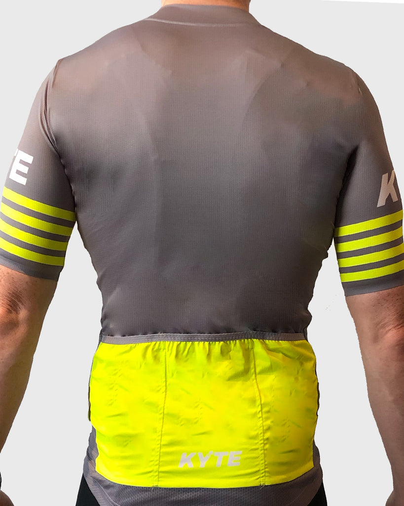 KYTE Race Short Sleeve Jersey - Grey / Yellow